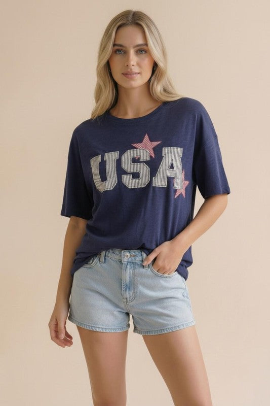 Oversized Star and USA Patchwork
