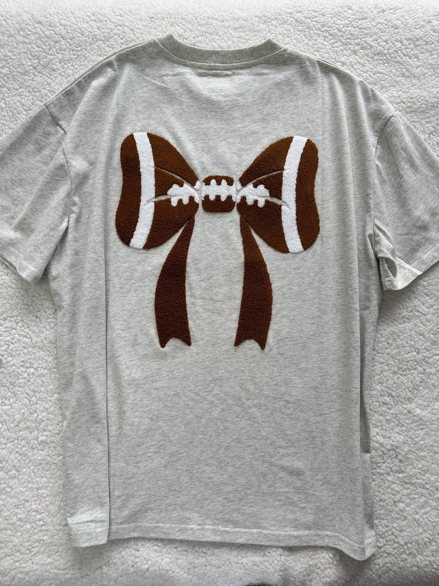 Football Bows Embroidered Tee