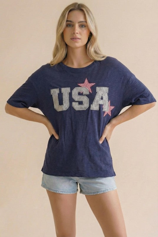 Oversized Star and USA Patchwork
