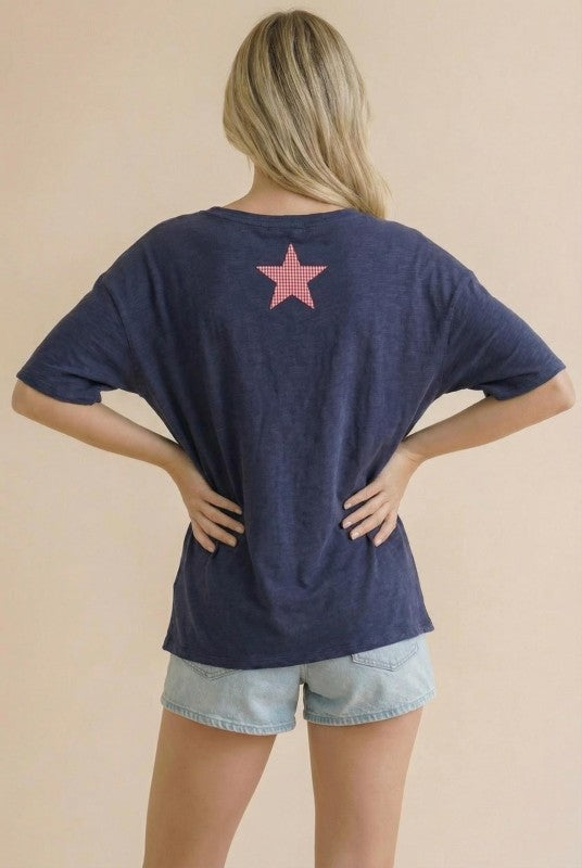 Oversized Star and USA Patchwork