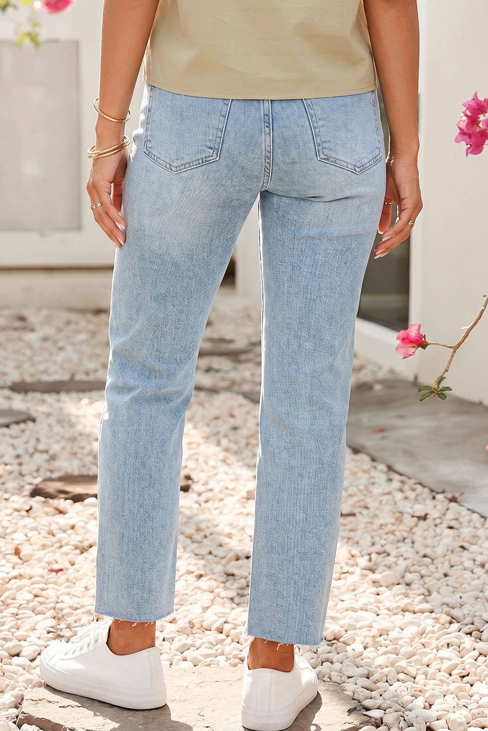 Game Day Sequin Patchwork High Waist Jeans