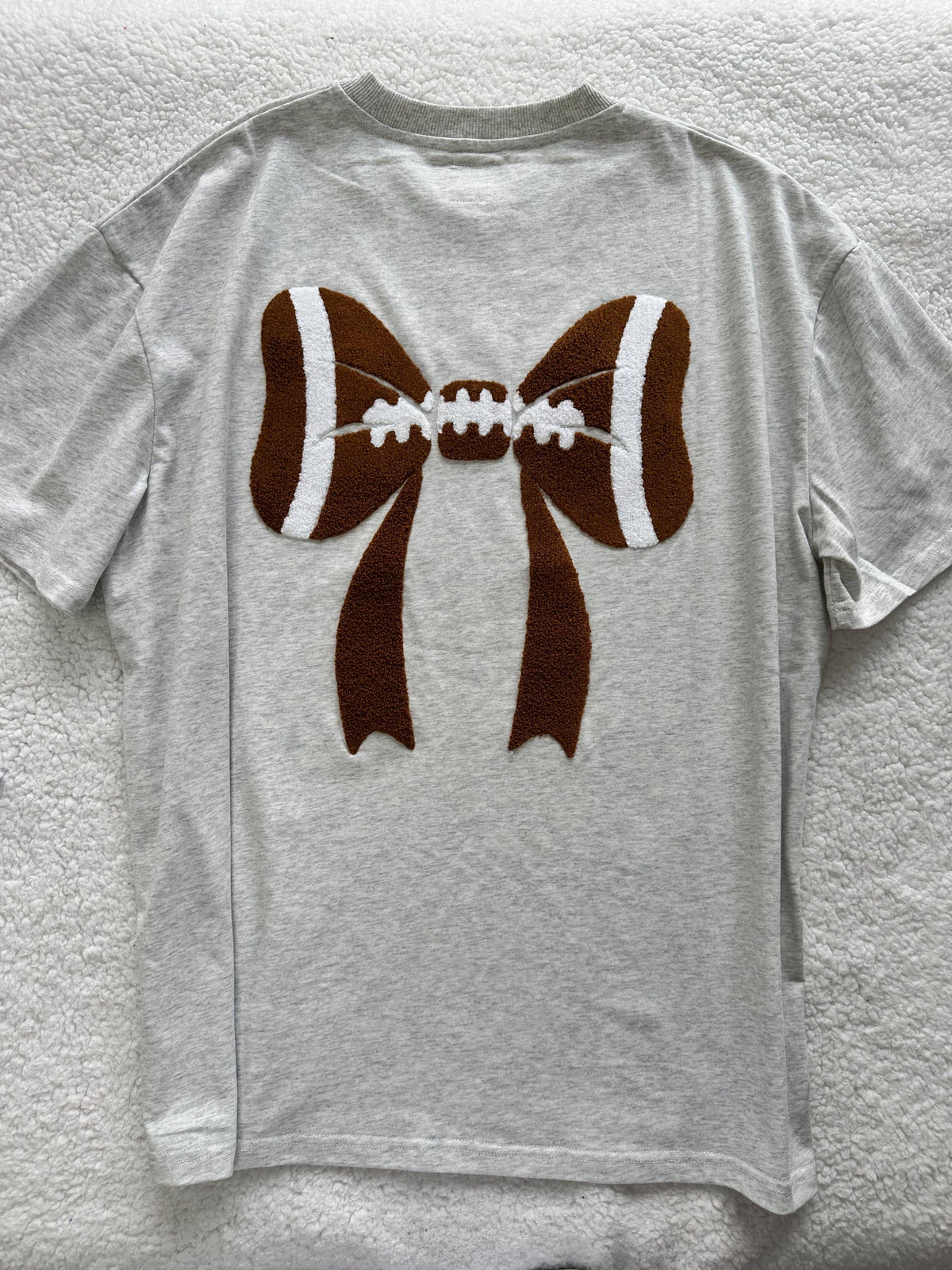 Football Bows Embroidered Tee