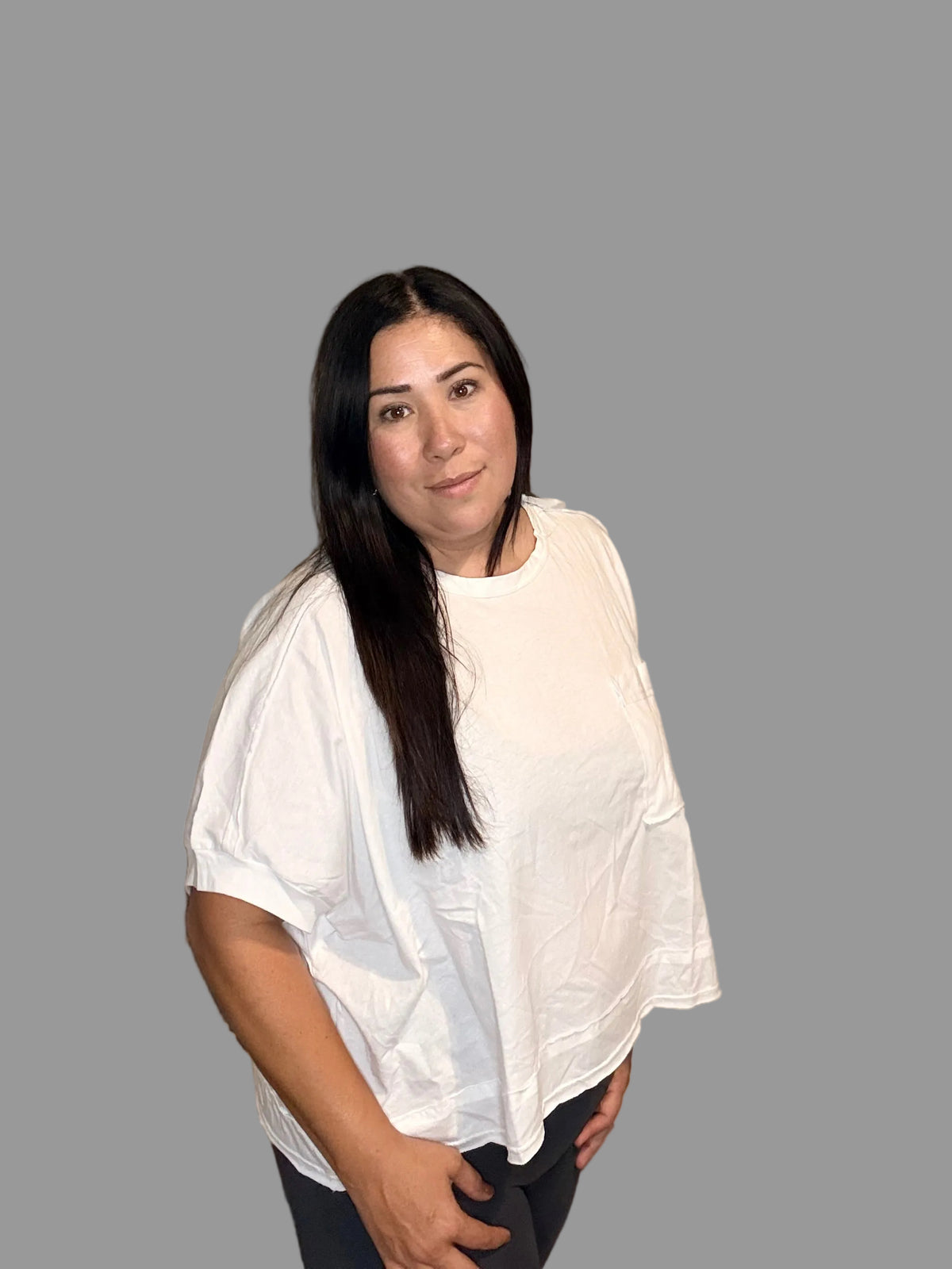 Cotton Pocket Short Sleeve Top