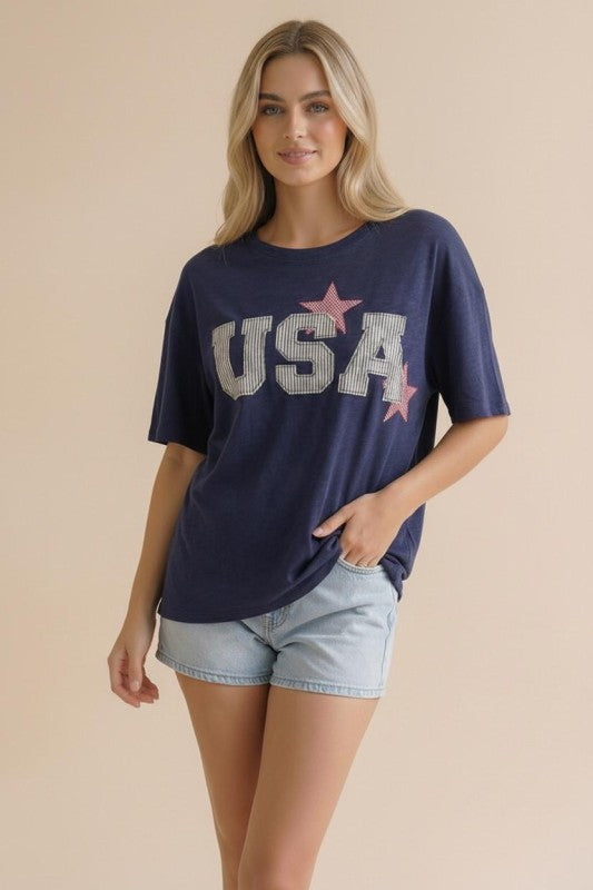 Oversized Star and USA Patchwork