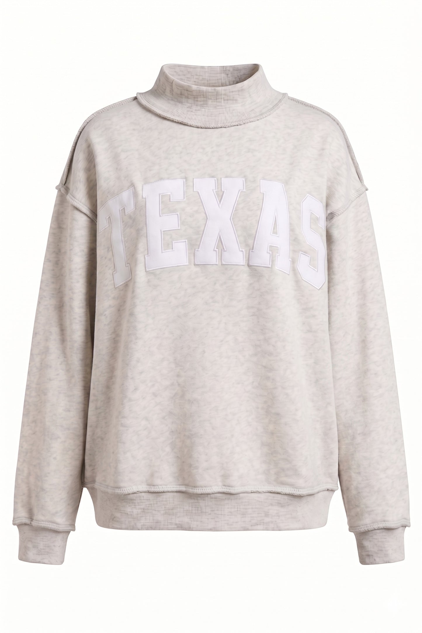 Texas Embroidered Mock Neck Sweatshirt