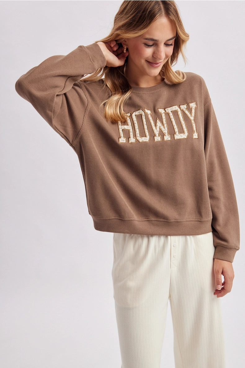 Howdy Floral Graphic Sweatshirt