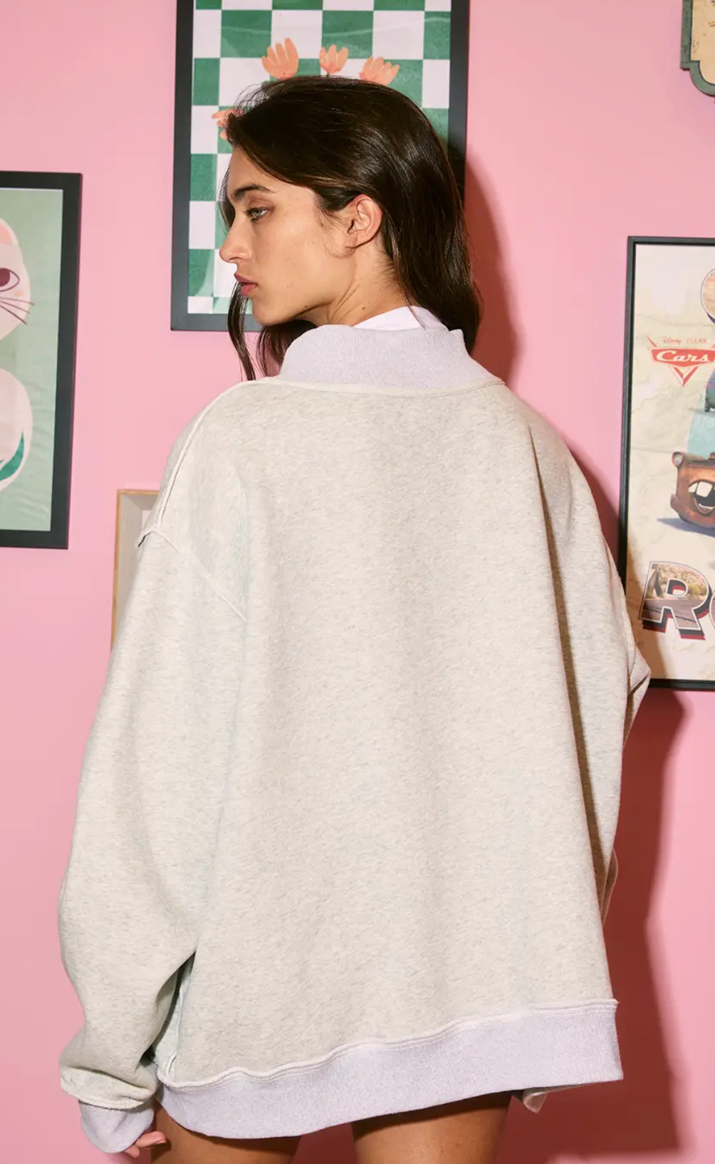 Sweat, Sleep, & Repeat Mock-neck Reversible Sweater