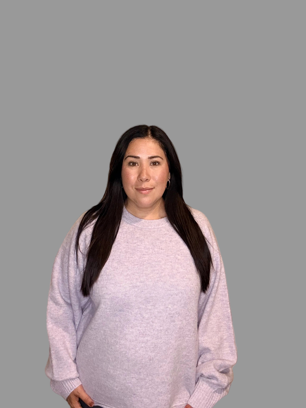 Lavender Cable Armhole Sweater